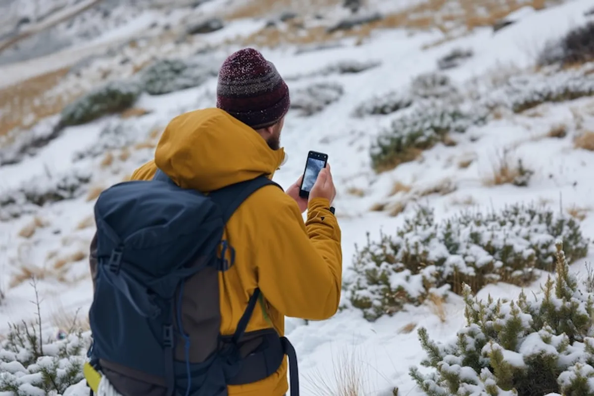 Smartphone auf einem Stativ filmt eine inszenierte Lifestyle-Szene im Abendlicht